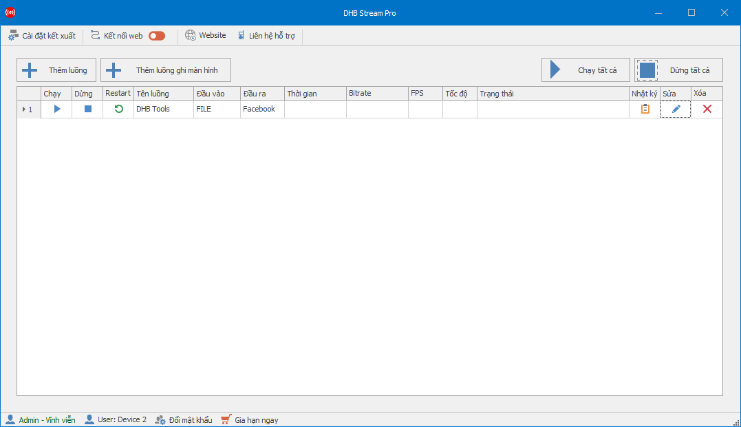 DHB Stream Pro - ảnh chụp màn hình 1
